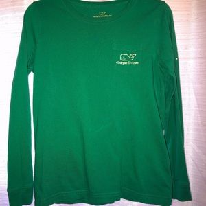 Green and Gold Foil Vineyard Vines Long Sleeve